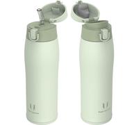 Bouteille en acier inoxydable, gobelet isotherme, 750 ml, vert clair, sans BPA, étanche, avec 2 couvercles