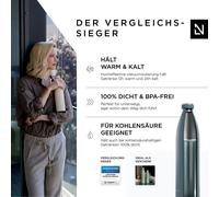 Bouteille en acier inoxydable LARS NYSØM | Bouteille isolante sans BPA | Bouteille d'eau anti-déversement pour le sport, le vélo, le chien, le bébé, les enfants 1500ml Blue Stone