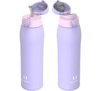 Bouteille en acier inoxydable, tasse isotherme de 950 ml, couleur violet clair, sans , étanche, avec 2 couvercles