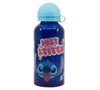 Stor S.L. Gourde aluminium STITCH PALMS 400 ml Bec verseur Bouchon de sécurité Bleu