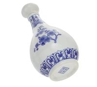 Bouteille en Céramique 500ml Style Bleu et Blanc pour Vin | Surface Lisse, Base Antidérapante, Présentation Stable, Design Simple et Élégant, Contenant Vide pour Service