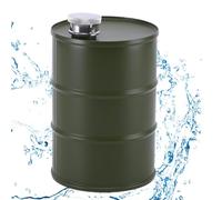 Bouteille en forme de tonneau de 740 ml - Tambour portable en | Flasque noire pour barbecue, pâtisserie, salade, aliments, sauce, assaisonnement, appartement, petit-déjeuner, sandwich