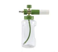 Bouteille en mousse colorée avec raccord rapide de 6,35 mm pour nettoyeur haute pression, buse rotative grand angle de 60 degrés pour lavage de voiture, réservoir distributeur de savon en plastique
