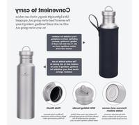 Bouteille en titane de 550 ml, étanche, idéale pour le vélo, la randonnée et le camping