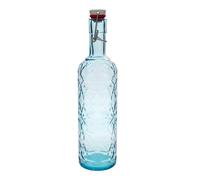 Bouteille en verre 1.000 ml 'Oriente', bleu azur, ouverture : bouchon à levier