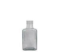 Bouteille en verre 250 ml « Decanter Quadro Oberband », carrée, ouverture : bouchon en liège