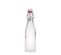 Bouteille en verre 250 ml 'Swing, carrée, ouverture : fermeture à bascule'