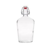 Bouteille en verre 500 ml « Fiaschetta », ovale, ouverture : bouchon à levier