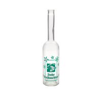 Bouteille en verre 500 ml 'Opera', motif : Joyeux Noël, ouverture : bouchon en liège