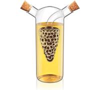 Bouteille en verre à double fonction pour huile - 250 ml - 50 ml - idéale pour la maison et la restauration
