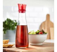 Bouteille en verre borosilicaté Unyqoos® de 500 ml – avec entonnoir en silicone et couvercle en plastique, étanche et compatible lave-vaisselle