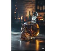 Bouteille en verre crâne de cristal 350 ml, Carafe à liqueur de whisky, Carafe cadeau