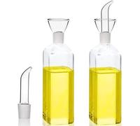 Bouteille en verre de 750 ml (lot de 2) - Décapsuleur pour huile et vinaigre - Bouteilles de liqueur Juniper - Décapsuleur pour flacons doseurs d'huile présentant une fuite - Huile de cuisson pour sal