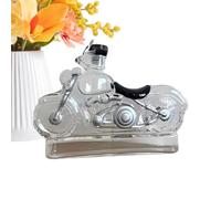 Bouteille en verre de moto, distributeur de whisky réutilisable, 18,8 cm 340,2 g avec bec verseur, carafe à vin avec construction transparente, bouteille d'alcool avec design authentique, service de