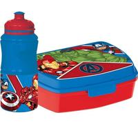 Bouteille et boîte à sandwich - Marvel - Avengers - 380 ml - Plastique recyclable - Antidérapante