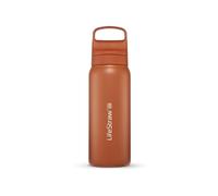 Bouteille filtre à eau LifeStraw Go 2.0 Kyoto Orange isolée en acier inoxydable 1 litre-Orange