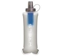 Bouteille filtre à eau pliable, 500 ml, sans BPA. Filtre les virus, les bactéries et les microplastiques. Couleur : gris. Idéale pour les activités de plein air, le camping et la randonnée