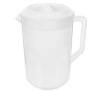 Bouteille graduée de 5000 ml avec couvercle, résistante à la chaleur, de couleur blanche
