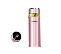 Bouteille infuseur à thé - Thermo à café - Bouteille d'eau de sport intelligente avec affichage LED de la température - Tasse à thé de voyage avec filtre en acier inoxydable (rose)