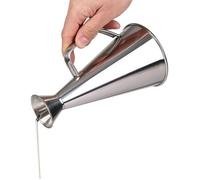 Bouteille inox 1000 ml anti-goutte pour huile d'olive & vinaigre - Facile à nettoyer