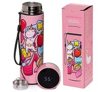Bouteille Isolée (Gourde) 450ml avec Thermomètre Licorne