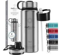 Bouteille isotherme 1 L / 500 ml en acier inoxydable, sous vide, sans BPA, pour le sport et le fitness