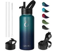 Bouteille isotherme 1 L en acier inoxydable, couvercle à 3 positions, isolation sous vide, double paroi, étanche, idéale pour le sport, les voyages et le camping