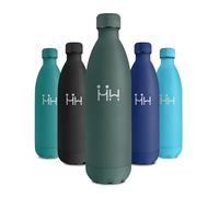 Bouteille Isotherme 1L, Bouteilles sans BPA, Isolant sous Vide à Double Paroi, Facile à Transporter, Anti-Fuite, Gourde Isotherme Réutilisable, Gourde Inox pour Camping, Travail, Voyage, Randonnée