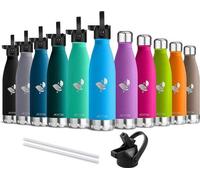 Bouteille isotherme, 350 ml/500 ml/750 ml, sans BPA, garde au frais pendant 24 heures et au chaud pendant 12 heures, idéale pour les enfants, l'école, le sport, les activités de plein air, le vélo et 