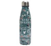 Bouteille isotherme 50 cl motif floral MONSIEUR MADAME série MME BAVARDE vert