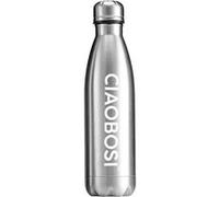 Avizar Bouteille Isotherme 500ml Design Fuselé avec Bouchon Anti-fuite Argent
