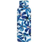 Bouteille Isotherme 510 ml à Double Paroi au Décor Floral Hibiscus Turquoise