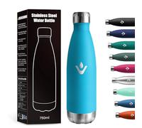 Bouteille Isotherme 750ml, Métal Durable, Réutilisable, Bouteille d'eau sans BPA, Isolant sous Vide à Double Paroi, Gourde Isotherme Étanche pour École, Sport, Bureau, Gym, Yoga, Camping, Randonnée