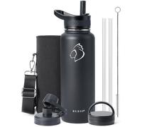 Bouteille isotherme avec poignée, carafe isotherme sans tube de 1 180 ml, anti-fuites, de couleur noire