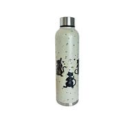 Bouteille isotherme beige en inox chat musicien 750 ml