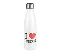 Bouteille Isotherme blanche au motif I love london
