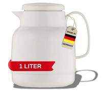 Bouteille isotherme - Carafe thermos 1 litre - Blanc - Col large