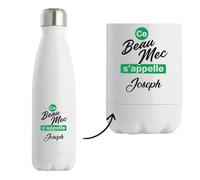 Bouteille Isotherme Ce beau mec sappelle Joseph - Bottle - Idée Bouteille Isotherme Cadeau Anniversaire Fête Original Famille Travail Départ Collègue Retraite Noël.