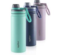 Bouteille isotherme de sport, 530 ml, 750 ml, gourde de plein air, bouteille isotherme de sport, gourde de sport, avec bouchon sport (bleu clair, 530 ml)