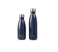 IBILI - Bouteille Isotherme Bleue, 500 ML, Acier Inoxydable 18/10, Double Paroi, Réutilisable