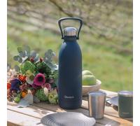 Bouteille isotherme double paroi en Inox avec poignée TITAN Qwetch 1.5 L Granit bleu nuit