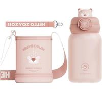 Bouteille isotherme en acier avec support et couvercle à bec verseur pour enfants, 450 ml/9 oz