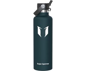 Bouteille isotherme en acier inoxydable, 1000 ml, modèle C-Jade FlipFlow, avec paille, sans BPA