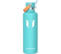 Bouteille isotherme en acier inoxydable, 1000 ml, modèle Mint FlipFlow avec paille, sans BPA