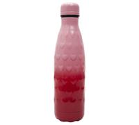 Bouteille isotherme en acier inoxydable 50cl CUORE relief cœur rouge et rose