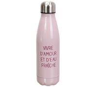 Bouteille isotherme en acier inoxydable 50cl SPEECH "eau fraiche" rose