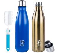 Bouteille isotherme en acier inoxydable, à double paroi, sous vide, étanche, pour boissons chaudes et froides, pour les activités de plein air, lot de 2
