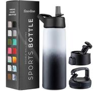 Bouteille isotherme en acier inoxydable de 750 ml, 3 joints, paille, voyage, sport