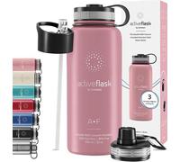 Bouteille isotherme en acier inoxydable Famanu, avec 3 embouts de boisson - sans BPA, étanche, adaptée aux boissons gazeuses