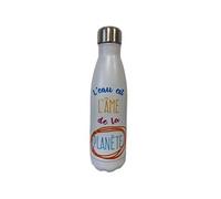 Enesco Bouteille isotherme en inox L'eau est lâme de la Planète BLANC G